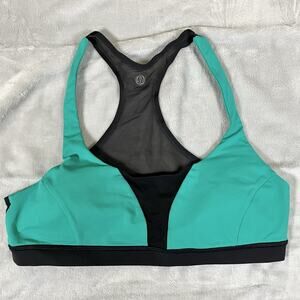 Lululemon Size 10 Smooth Stride Bra Viridian Green Black Luxtreme Color Block